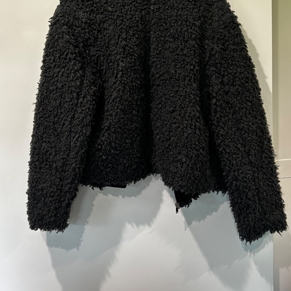 Rock & Republic Moto Style Biker Jacket Fluffy women's size XXL Black faux fur - Picture 7 of 8